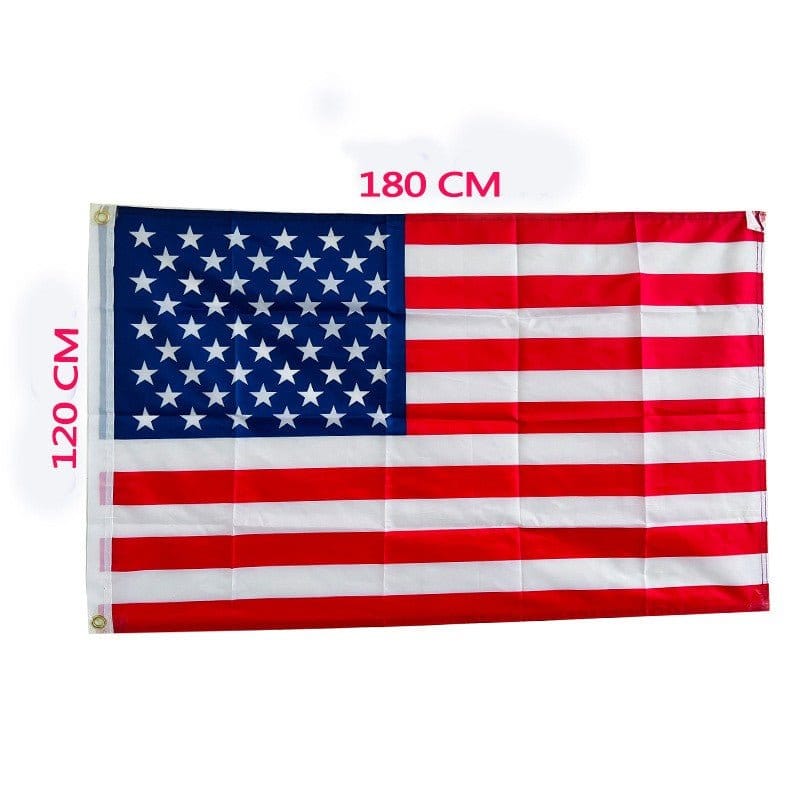 4X6FT Polyester American Flag 120cmX180cm USA Flag Outdoor Yard Decor Stars Brass Grommets | Silver Fox Sales