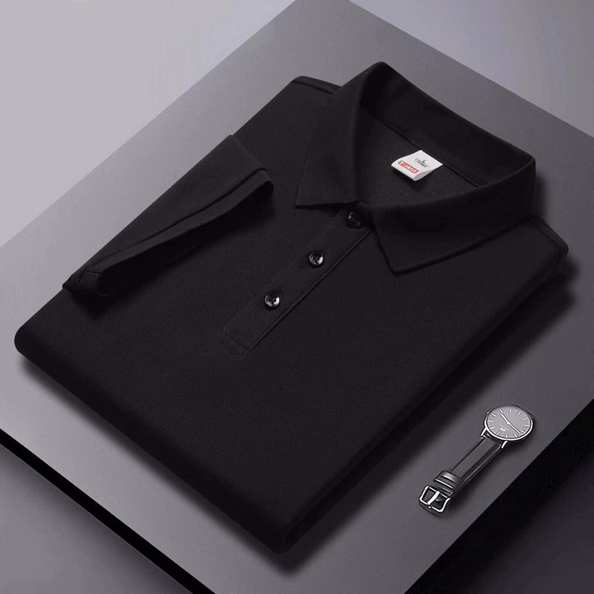 Mens Clothing Lapel Half-sleeve