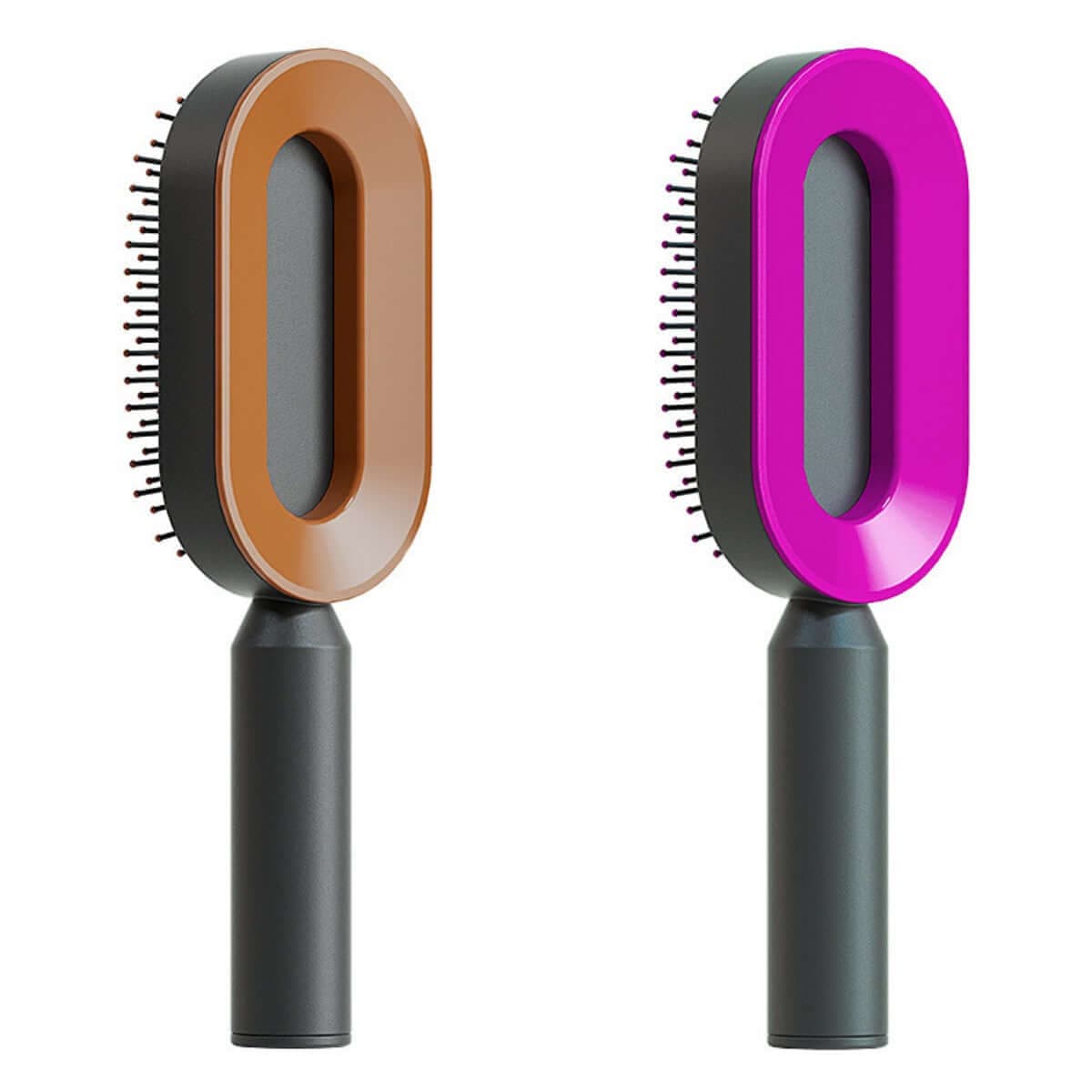 Self Cleaning Hair Brush For Women One-key Cleaning Hair Loss Airbag Massage Scalp Comb Anti-Static | Silver Fox Sales
