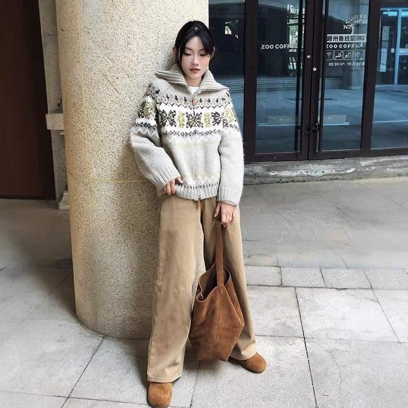 Women's Retro Oversized Knitted Cardigan | Silver Fox Sales