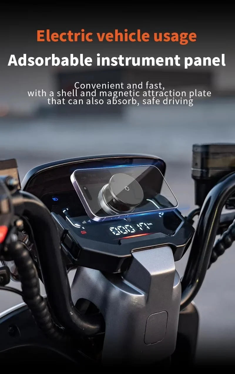 360° Magnetic Car Phone Holder with Vacuum Suction Mount