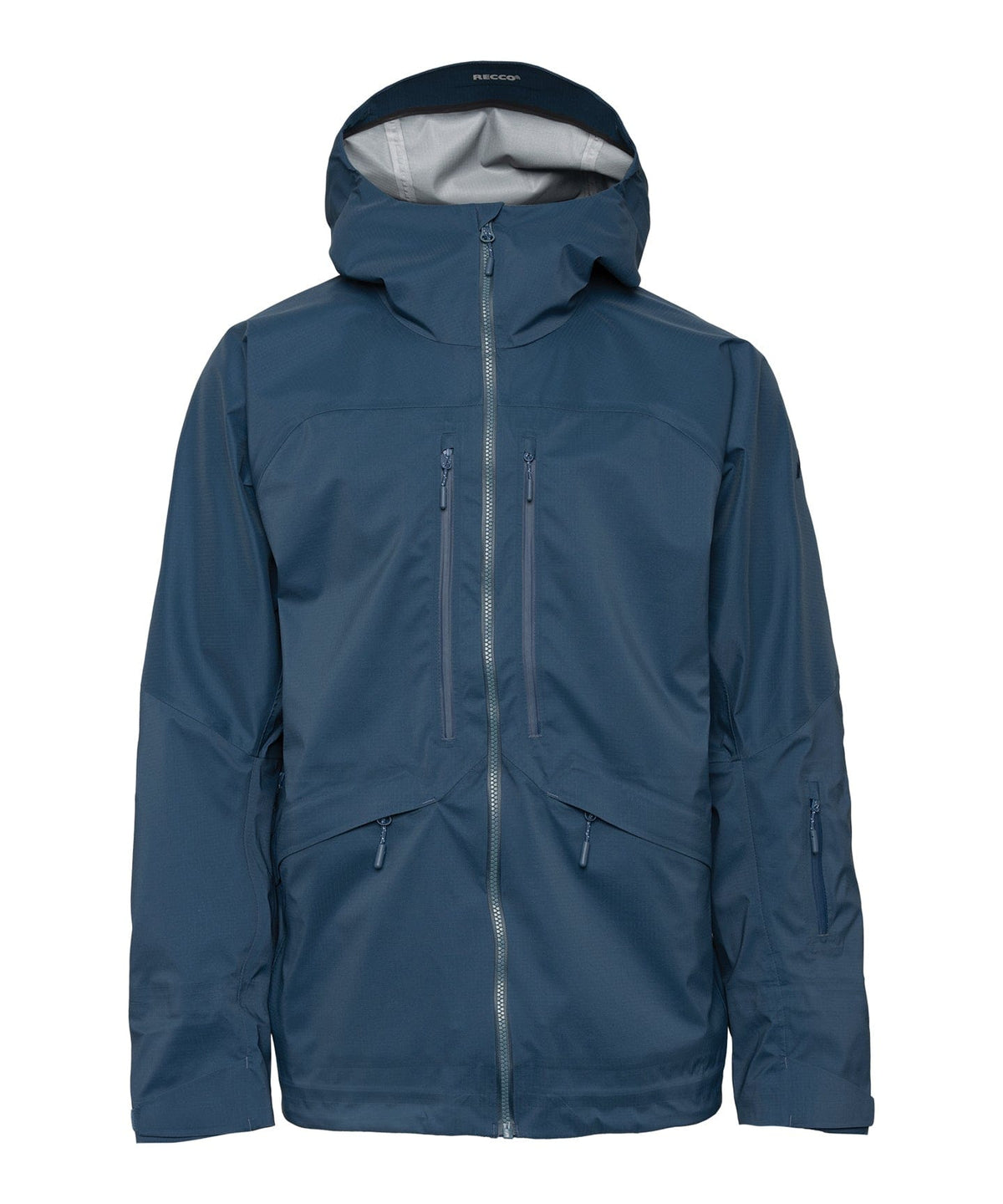 Nomad Jacket in blue waters, XL size, a durable outdoor jacket ideal for mountain adventures.