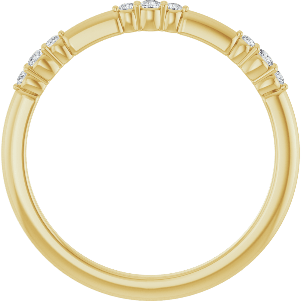 Élise 14K Gold Diamond Stackable Ring | Silver Fox Sales