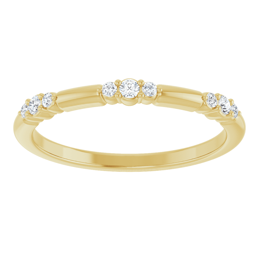 Élise 14K Gold Diamond Stackable Ring | Silver Fox Sales