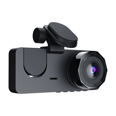 3-Channel Dash Cam with Front, Interior & Rear Cameras, 32GB Card