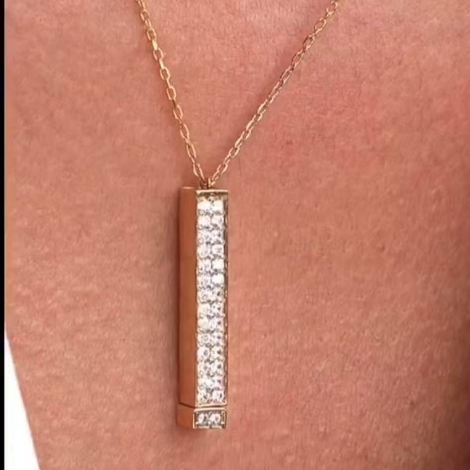 Double-layer Diamond-studded Adjustable Necklace | Silver Fox Sales
