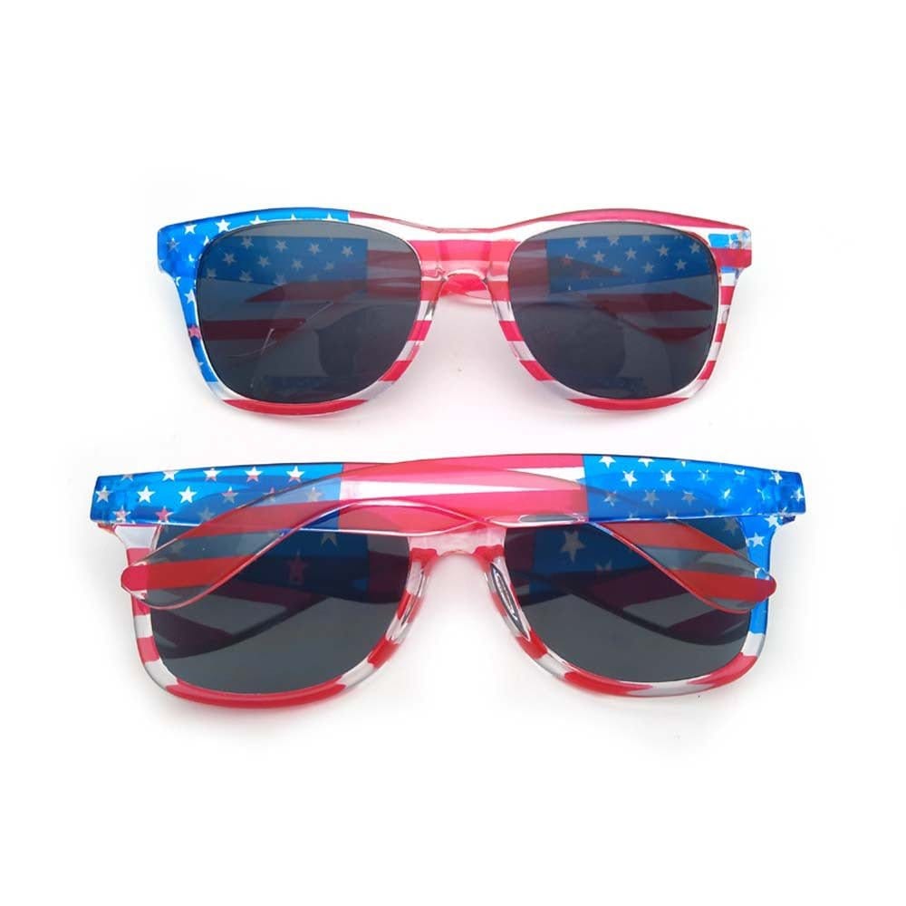 American Flag Party Glasses – Rhinestone Patriotic Eyewear | Silver Fox Sales