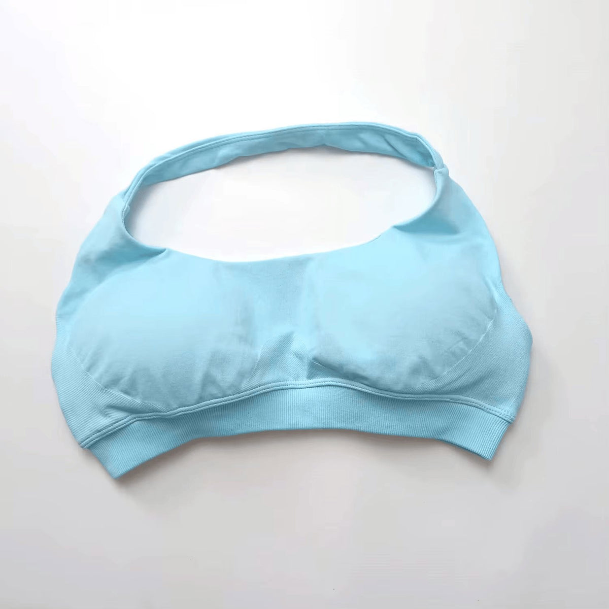 Impact Sports Bra Women Seamless Halter Top High Support Push-Up Open Back Gym Wear Fitness Yoga Workout Underwear