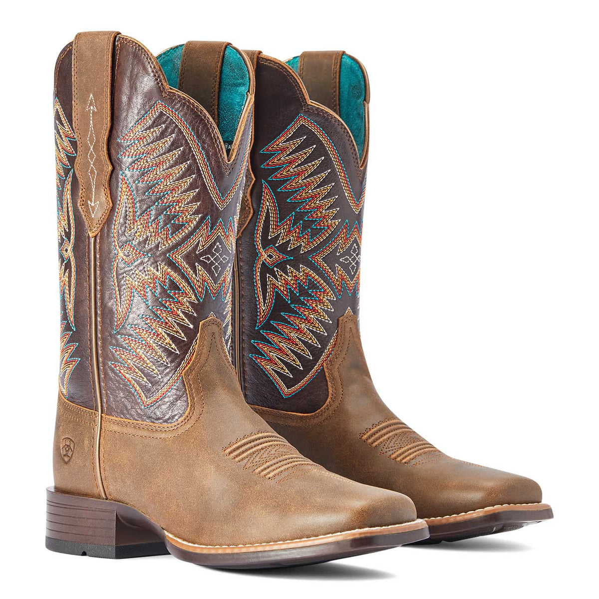 Ariat Women's Odessa StretchFit Western Boot – Fateful Brown, Wide Square Toe