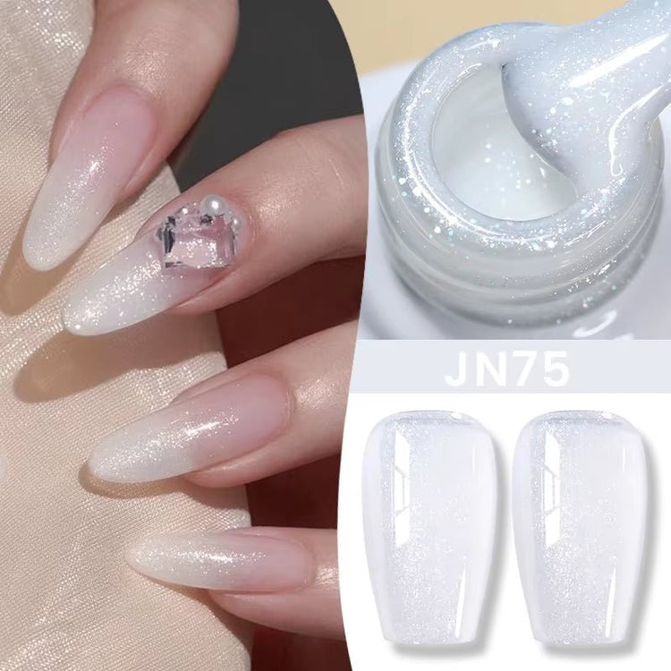 Jelly Nude Gel Nail Polish 10Ml Light Pink Peach Translucent Color UV Light Cure Gel Varnish Nail Art DIY at Home