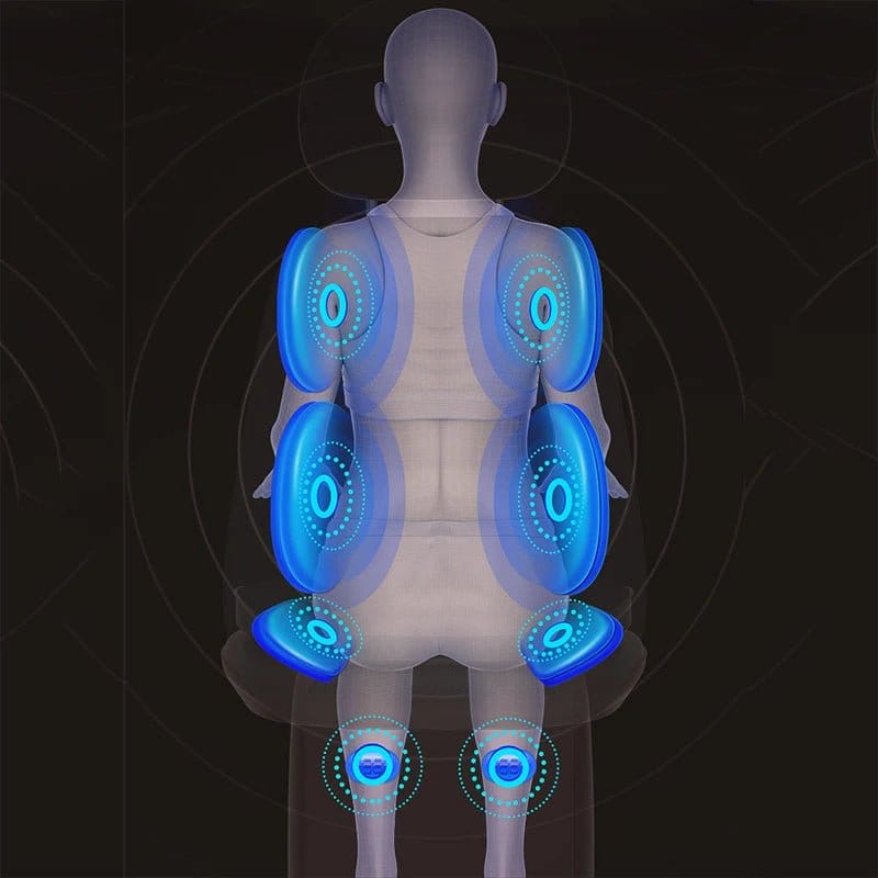 Electric Full Body Massage Chair Neck Back Waist Massage Cushion Heat & Vibrate Massage Pad as a Gift for Wife Parents 110V/220V