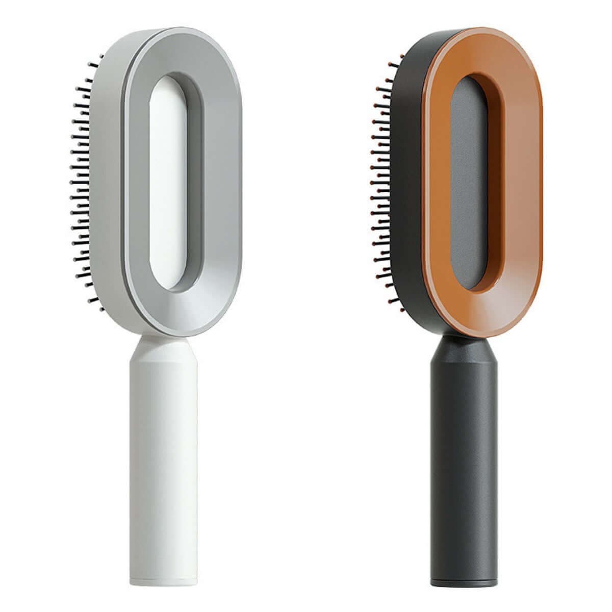 Self Cleaning Hair Brush For Women One-key Cleaning Hair Loss Airbag Massage Scalp Comb Anti-Static | Silver Fox Sales