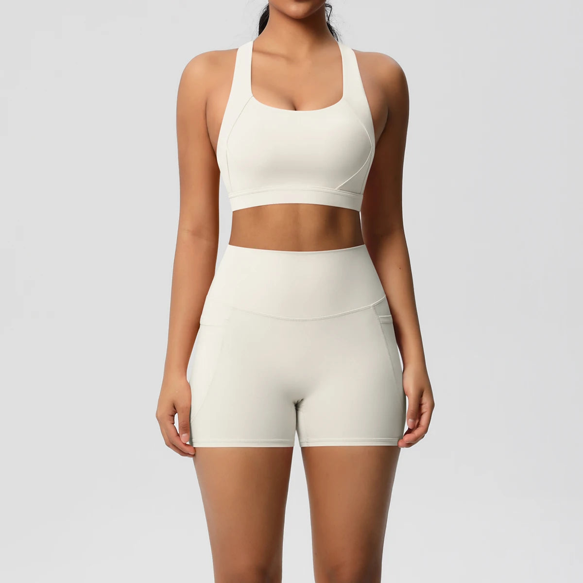 Women’s 2-Piece Pocketed Yoga Set – Sports Bra & Leggings