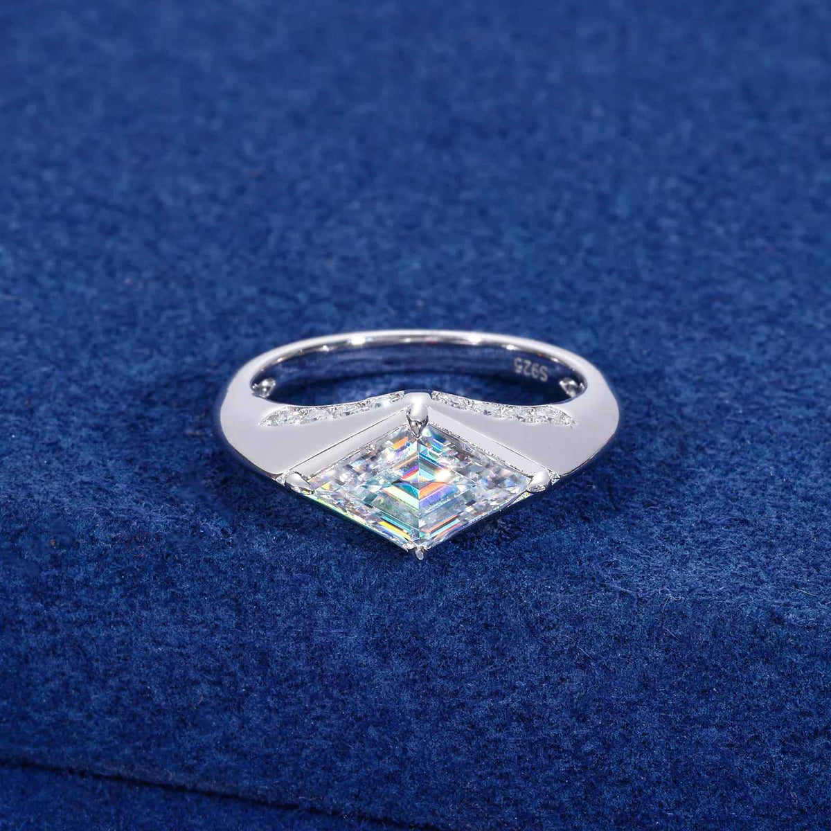 Lumière Rhombus 3.5CT Moissanite Engagement Ring | Silver Fox Sales
