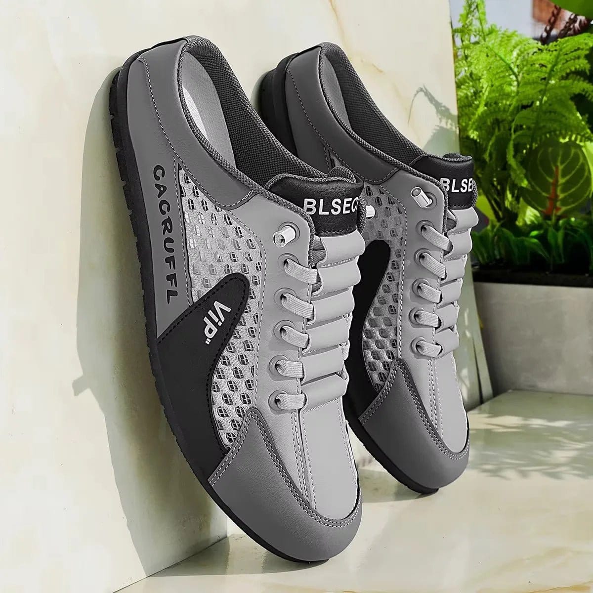 2025 New Men's Casual Slip-Ons - Durable, Comfortable, Breathable & Stylish Half-Slippers - Gray - men's casual slip-ons breathable comfort
