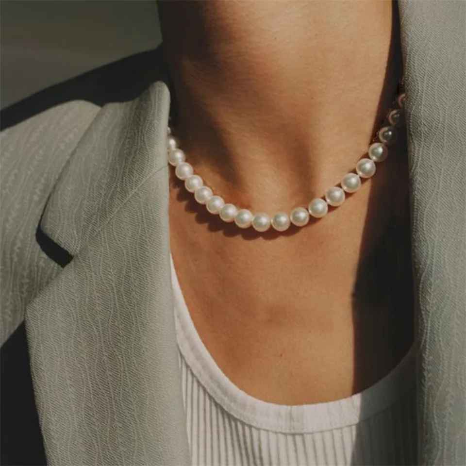 Perle Élégante Classic Pearl Choker Necklace | Silver Fox Sales
