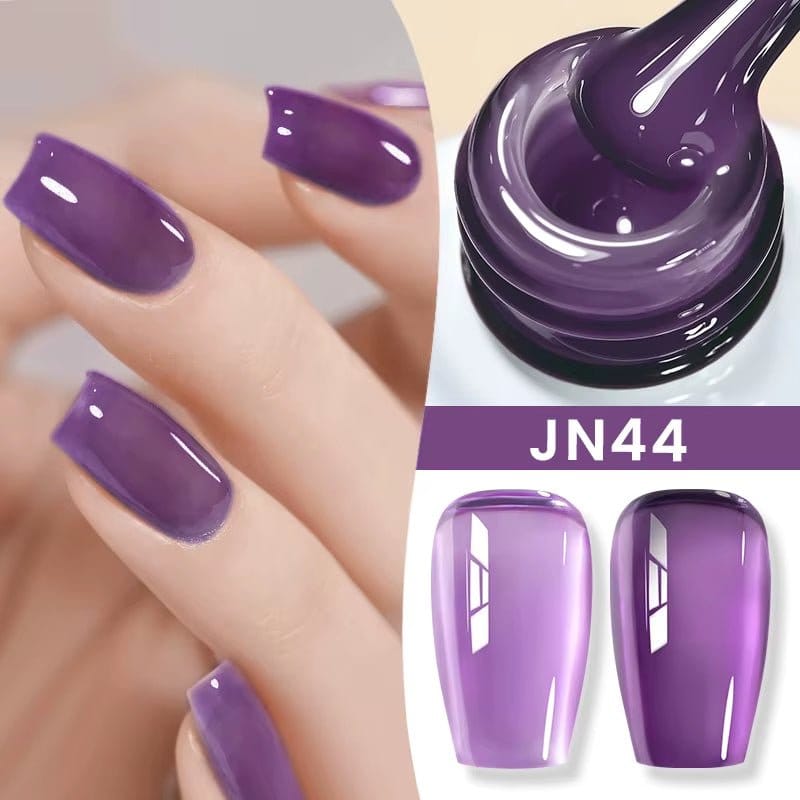 Jelly Nude Gel Nail Polish 10Ml Light Pink Peach Translucent Color UV Light Cure Gel Varnish Nail Art DIY at Home