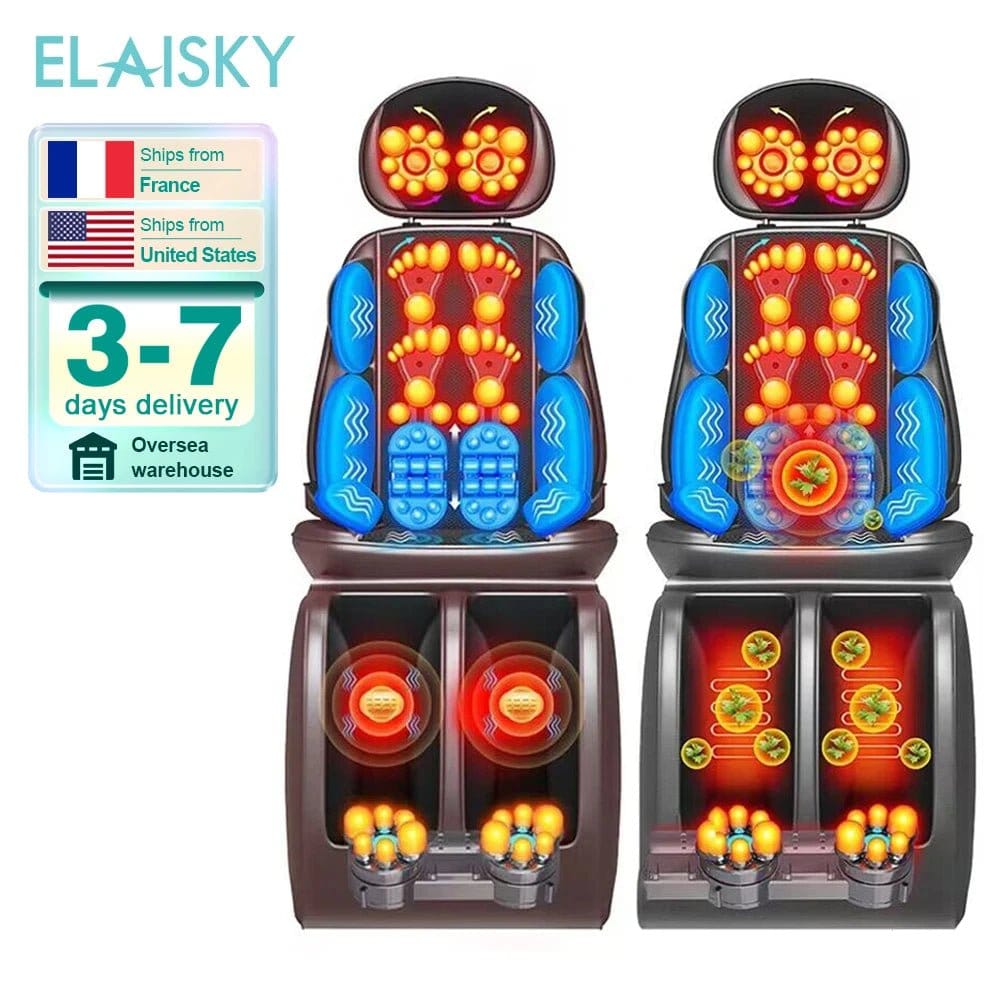 Electric Full Body Massage Chair Neck Back Waist Massage Cushion Heat & Vibrate Massage Pad as a Gift for Wife Parents 110V/220V