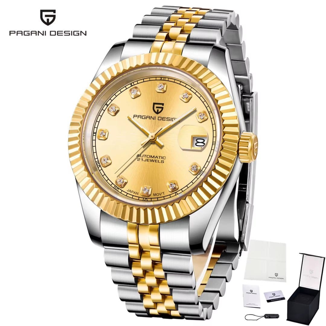 Men Mechanical Watch Luxury Automatic Watch Sport Stainless Steel 100M Waterproof Watch for Men