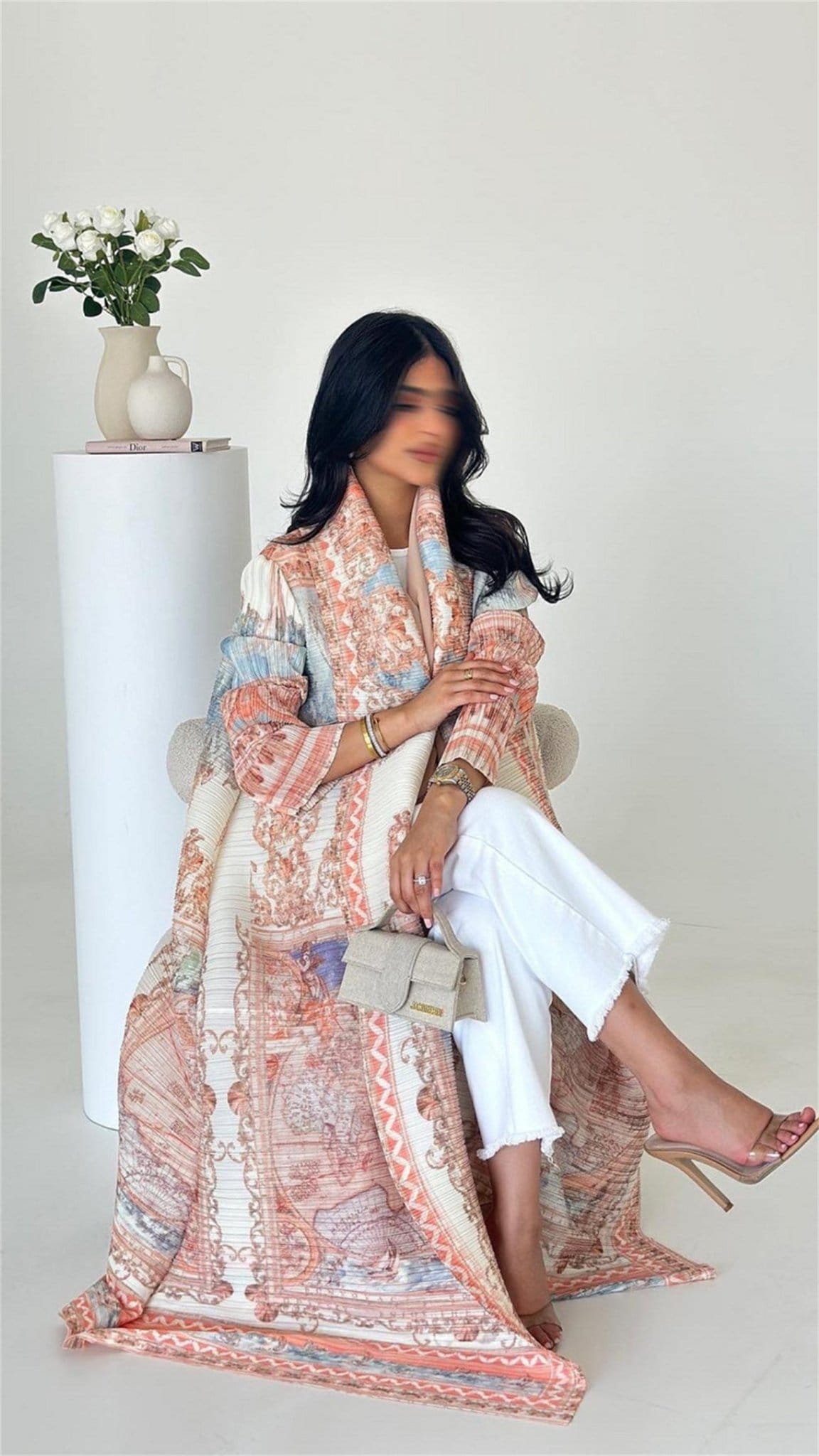Women's Elegant Flowy Cardigan – Lightweight Polyester Robe Style | Silver Fox Sales