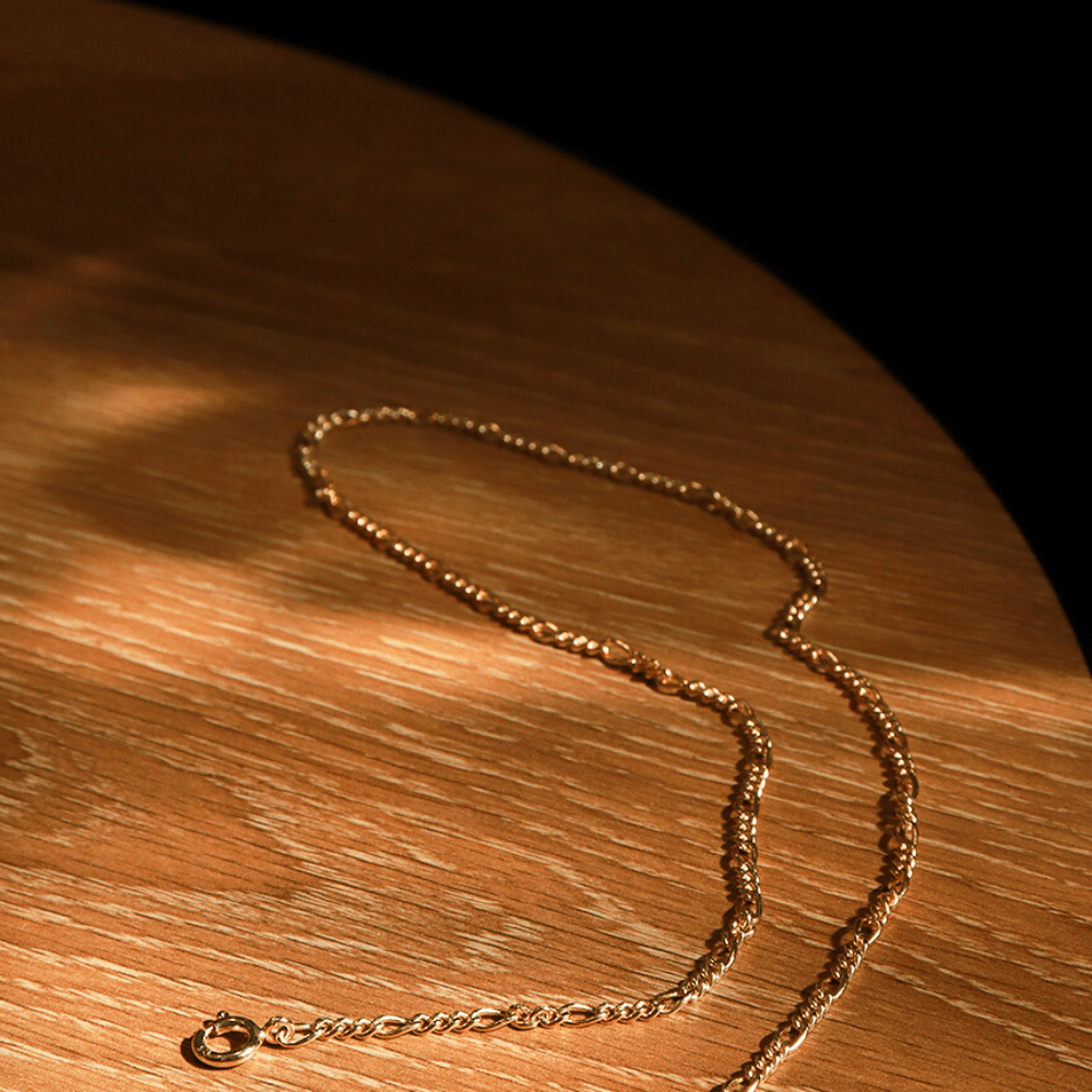 Amorette Chain Necklace, 18k Gold-Plated Vermeil, 50cm | Silver Fox Sales