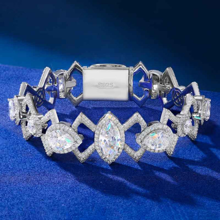 GC Éclat Link Bracelet | 925 Silver VVS Moissanite | Silver Fox Sales