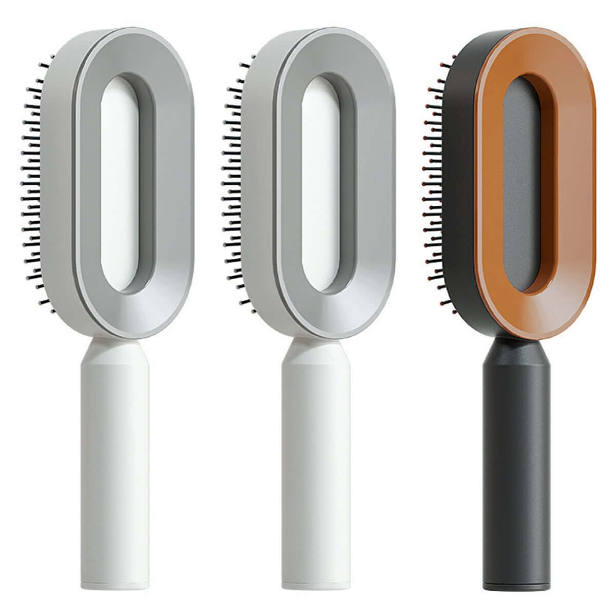 Self Cleaning Hair Brush For Women One-key Cleaning Hair Loss Airbag Massage Scalp Comb Anti-Static | Silver Fox Sales
