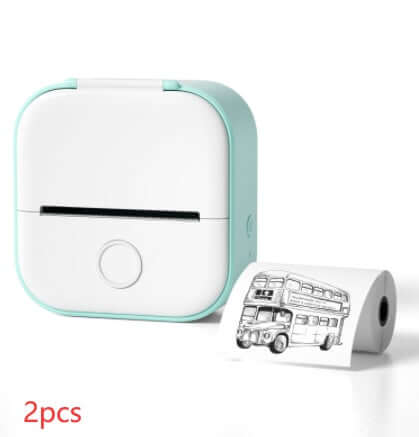 Portable Mini Thermal Label Printer Home Photo Printer Student Wrong Question Printer Bluetooth-compatible Mini Label Printer Price Tag | Silver Fox Sales