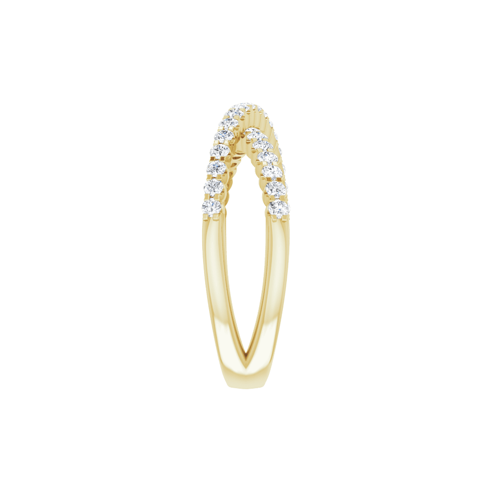 Valérie 14K Gold Diamond Criss-Cross Ring | Silver Fox Sales