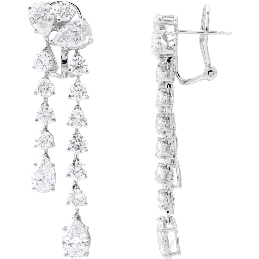 Étoile Cascade Diamond Earrings 14K White Gold | Silver Fox Sales