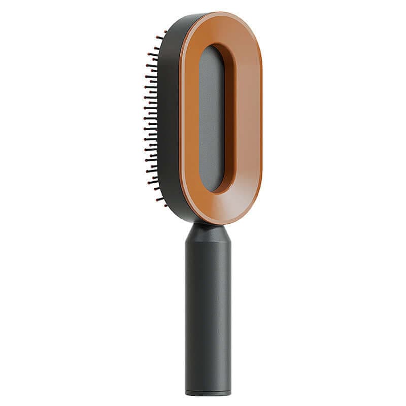Self Cleaning Hair Brush For Women One-key Cleaning Hair Loss Airbag Massage Scalp Comb Anti-Static | Silver Fox Sales