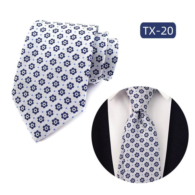 Mens Jacquard Woven Business-casual Tie | Silver Fox Sales