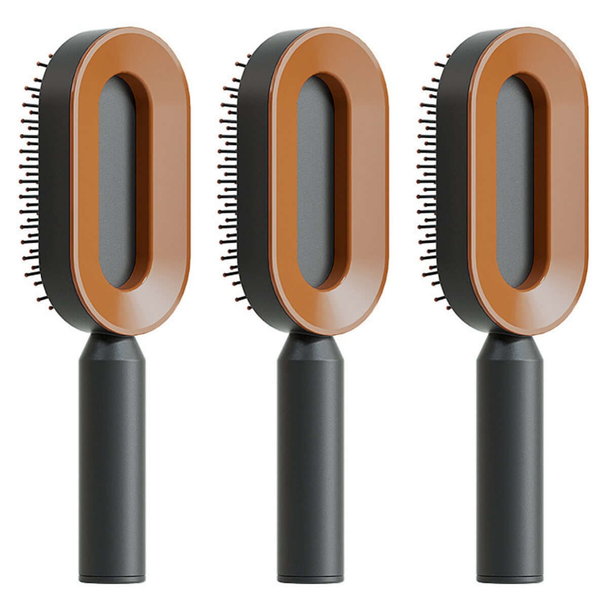 Self Cleaning Hair Brush For Women One-key Cleaning Hair Loss Airbag Massage Scalp Comb Anti-Static | Silver Fox Sales