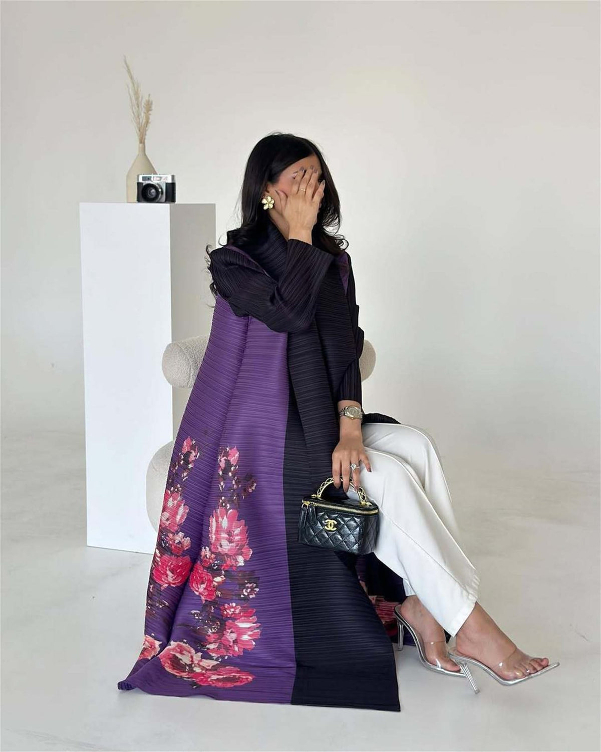 Women's Elegant Flowy Cardigan – Lightweight Polyester Robe Style | Silver Fox Sales