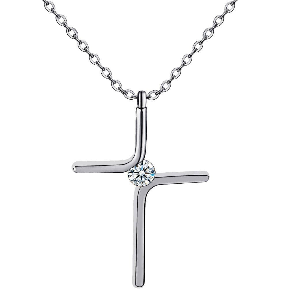 Cross Pendant New Simple Necklace Titanium Steel Plating | Silver Fox Sales