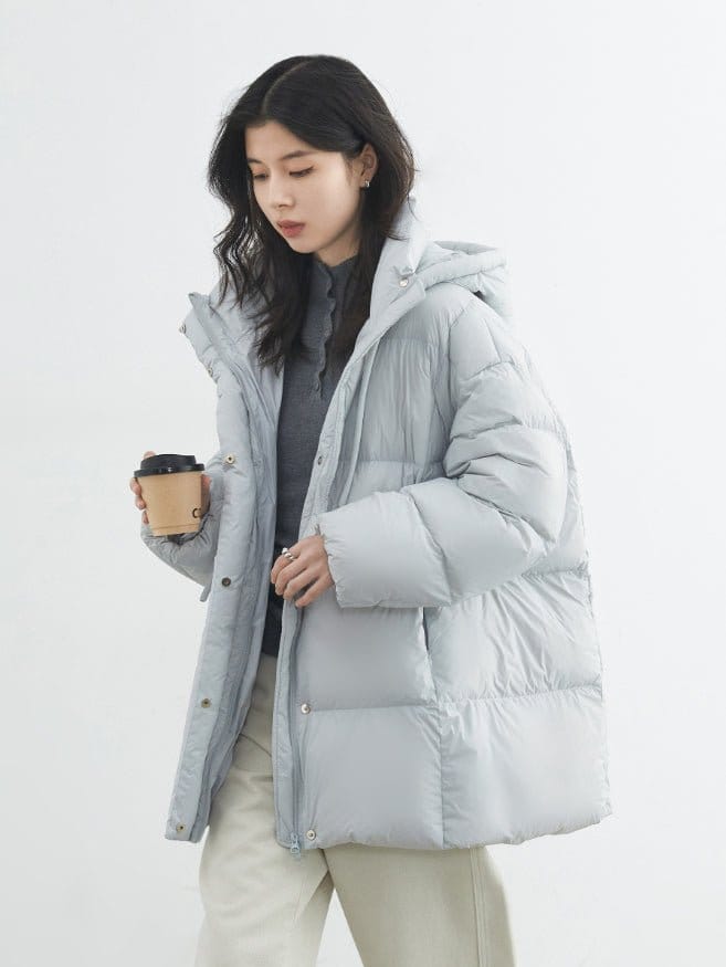 Women's Hooded 90% Duck Down Puffer Coat | Silver Fox Sales