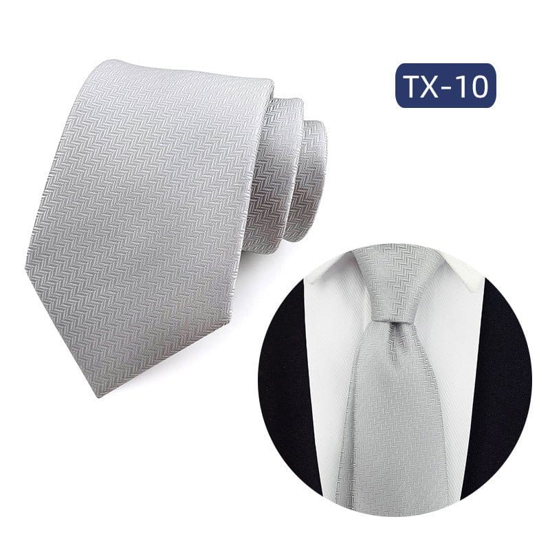 Mens Jacquard Woven Business-casual Tie | Silver Fox Sales