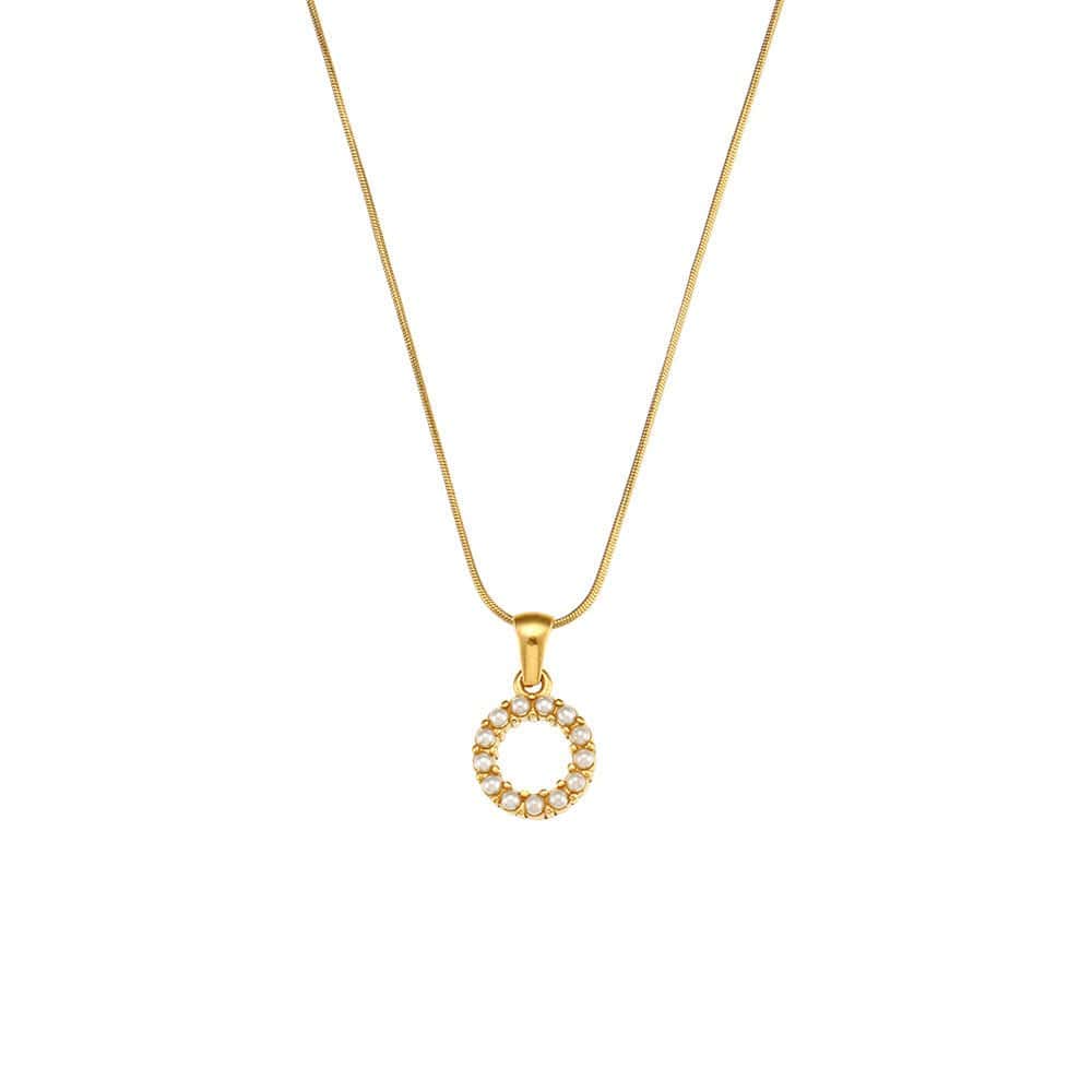 18K Gold-Plated Letter Initial Necklace – Stainless Steel Snake Chain | Silver Fox Sales