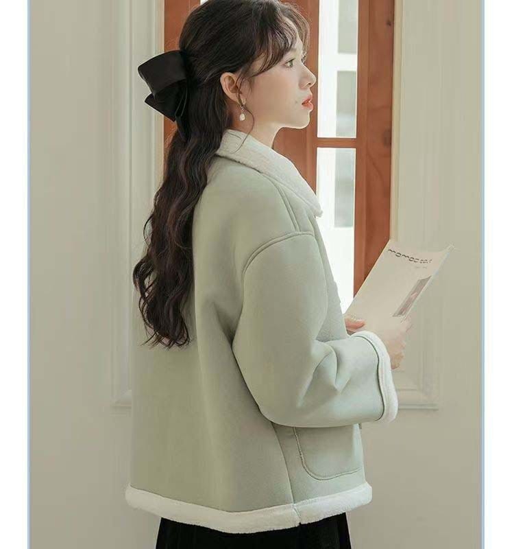 Women's Short Loose Lambswool Coat | Silver Fox Sales
