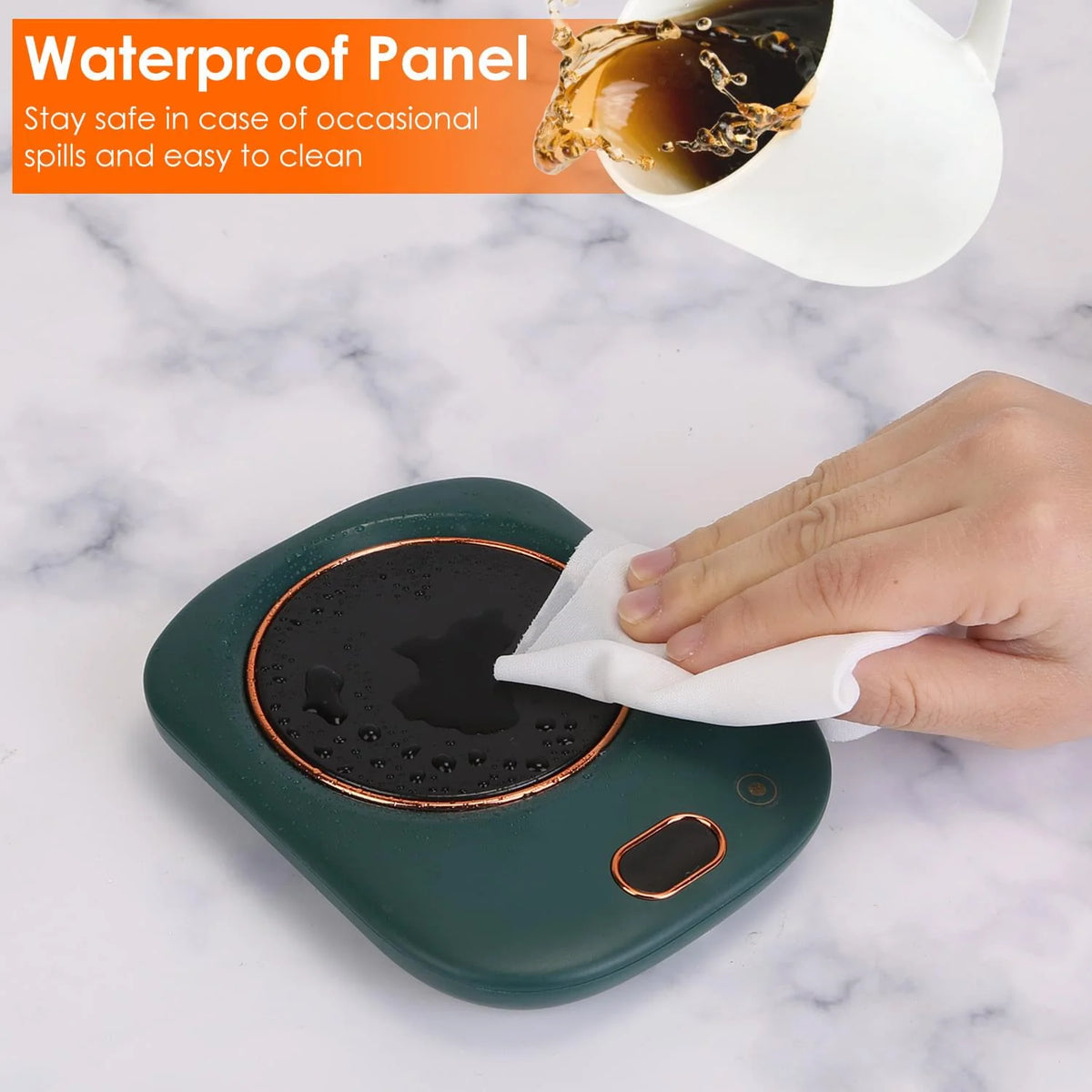 USB Electric Mug Warmer with Auto Shutoff & 3 Heat Settings