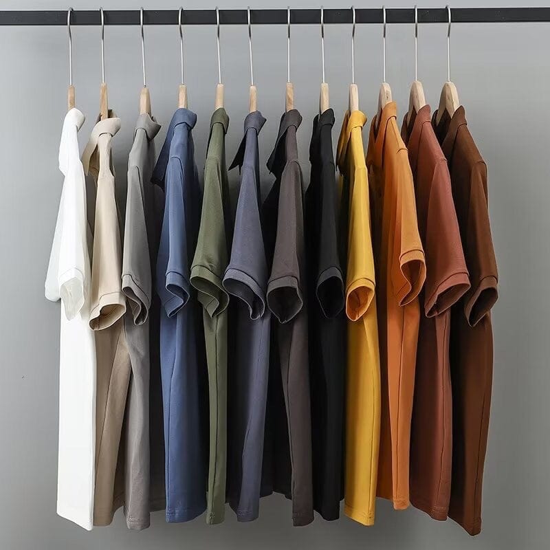 Mens Clothing Lapel Half-sleeve