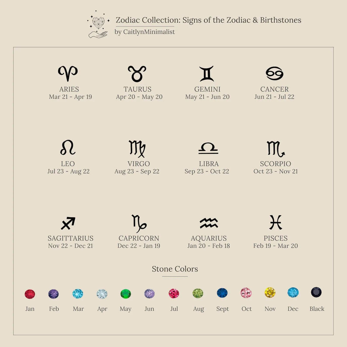 Lumière Birthstone Necklace Month & Zodiac Collection | Silver Fox Sales