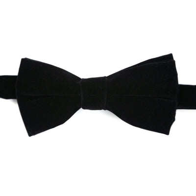 Men's Black Velvet Bow Tie – Adjustable, for Holiday Parties & Black Tie