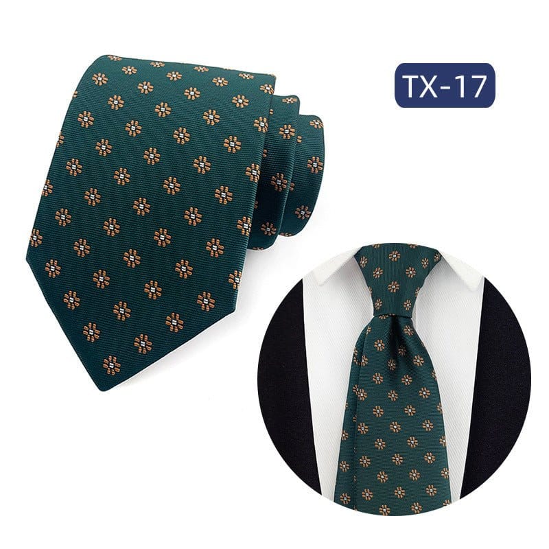 Mens Jacquard Woven Business-casual Tie | Silver Fox Sales