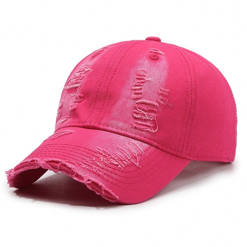 Street Hole Vintage Baseball Cap Men Do The Old Cowboy Washed | Silver Fox Sales