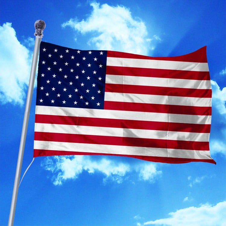 4X6FT Polyester American Flag 120cmX180cm USA Flag Outdoor Yard Decor Stars Brass Grommets | Silver Fox Sales