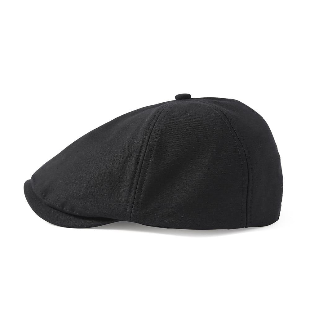 retro beret cap for men and women in black, stylish and comfortable for casual wear.