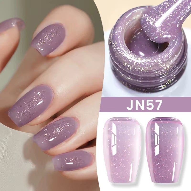 Jelly Nude Gel Nail Polish 10Ml Light Pink Peach Translucent Color UV Light Cure Gel Varnish Nail Art DIY at Home