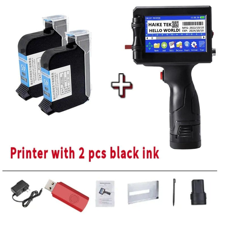 12.7MM Portable Handheld Inkjet Printer for Production Date Barcode Label Coding Machine Batch Number QR Quick Drying