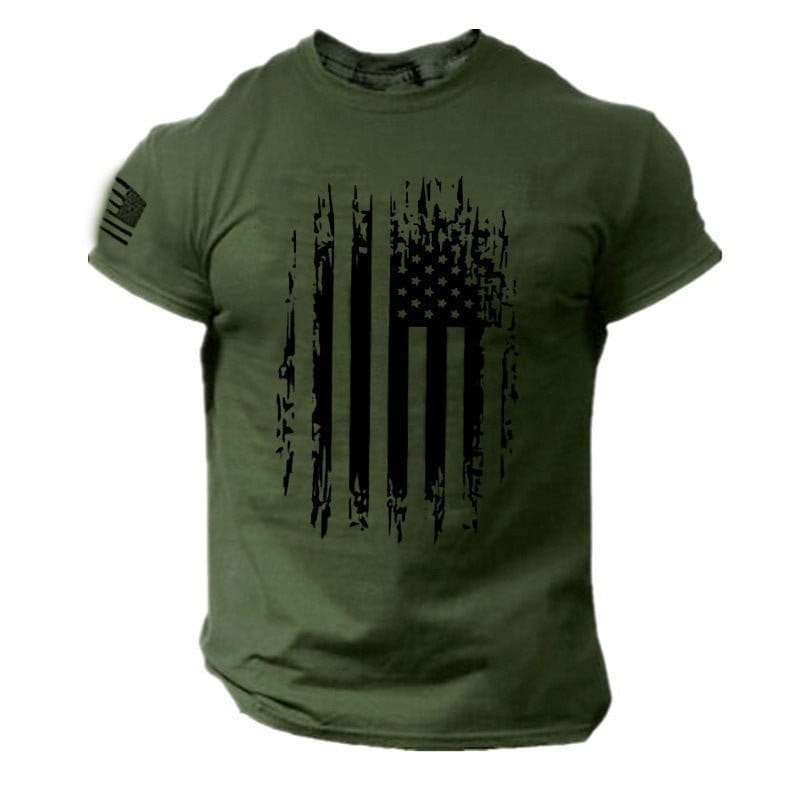 Men's 3D Printed American Flag T-shirt | Silver Fox Sales